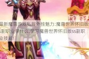 最新魔兽游戏私服外挂魅力:魔兽世界怀旧版ss副职业学什么,学习魔兽世界怀旧版ss副职业技能!