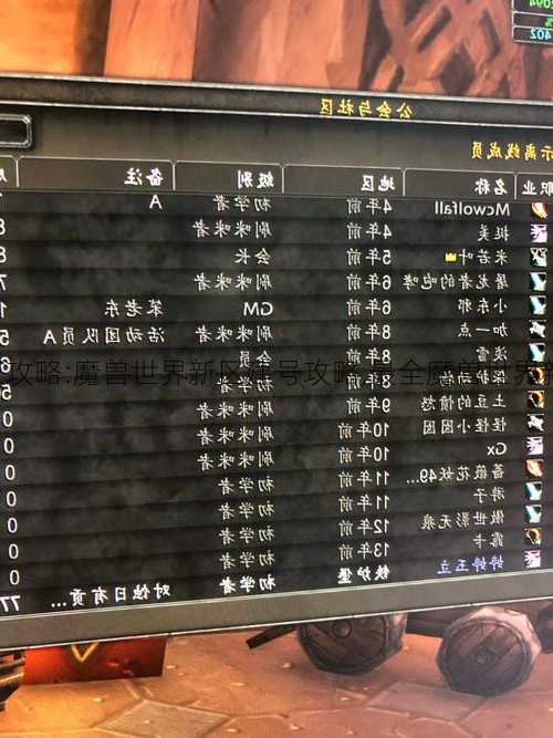 魔兽世界骨灰攻略:魔兽世界新区建号攻略,最全魔兽世界新区建号指南!