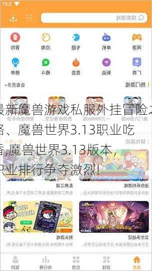 最新魔兽游戏私服外挂冒险之路、魔兽世界3.13职业吃香,魔兽世界3.13版本，职业排行争夺激烈!